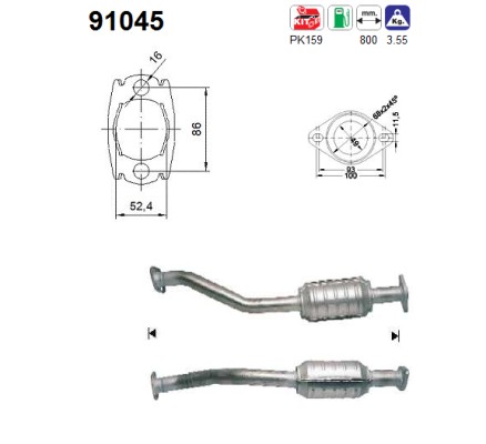 AS Katalysator 91045 for SUZUKI