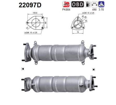 AS Katalysator 22097d for HONDA