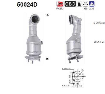 AS Katalysator 50024d for CHEVROLET