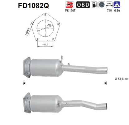 AS Sod-/partikelfilter, udstødningssystem fd1082q for VW