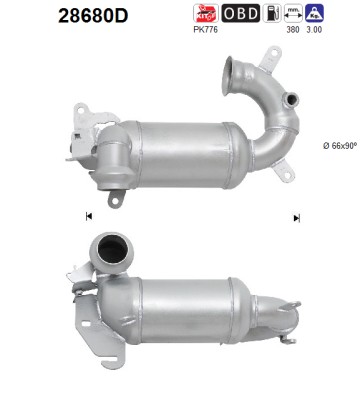 AS Katalysator 28680d for PEUGEOT