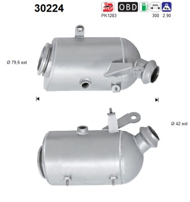 AS Katalysator 30224 for RENAULT SMART