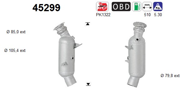 AS Katalysator 45299 for BMW