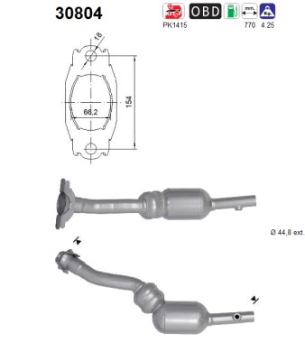 AS Katalysator 30804 for DACIA