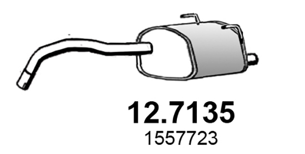 ASSO Bagerste lyddæmper 127135 for FORD FIAT