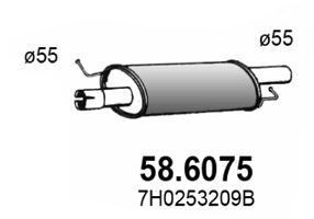ASSO Midterste lyddæmper 586075 for VW