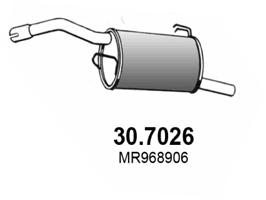 ASSO Bagerste lyddæmper 307026 for MITSUBISHI