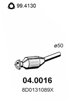 ASSO Katalysator 040016 foran for VW