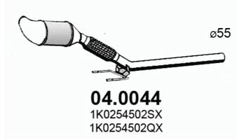 ASSO Katalysator 040044 foran for VW SEAT