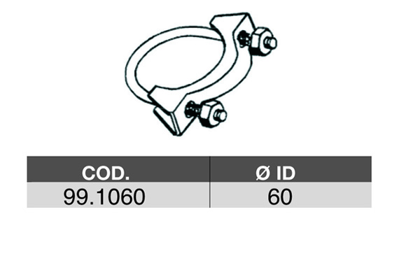 ASSO Rørforbinder, udstødningssystem 991060 for PEUGEOT OPEL VOLVO FORD LAND ROVER FIAT VW DODGE RENAULT LDV