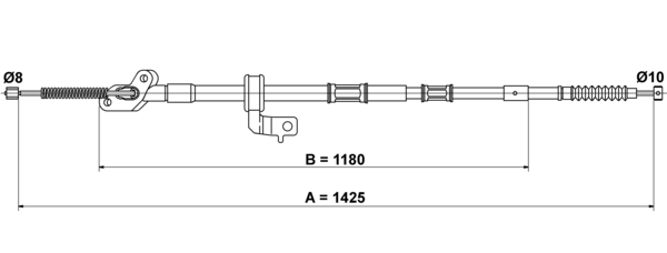 ATE Håndbremsekabel 24372719632 for TOYOTA