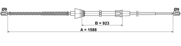 ATE Håndbremsekabel 24372734022 for VAG