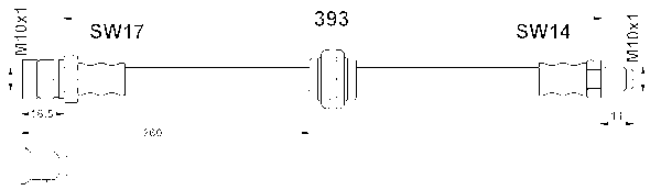 ATE Bremseslange 24517103933 for VAG PORSCHE