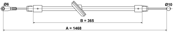 ATE Håndbremsekabel 24372704722 for MERCEDES-BENZ