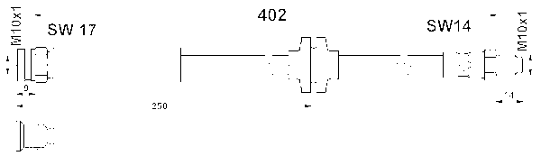 ATE Bremseslange 24511204023 for VAUXHALL FIAT CITROËN