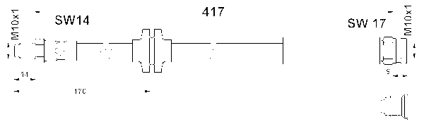 ATE Bremseslange 24511204173 for FIAT VAUXHALL PEUGEOT