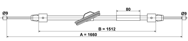 ATE Håndbremsekabel 24372704792 for MERCEDES-BENZ