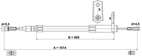 ATE Håndbremsekabel 24372704692 for MERCEDES-BENZ