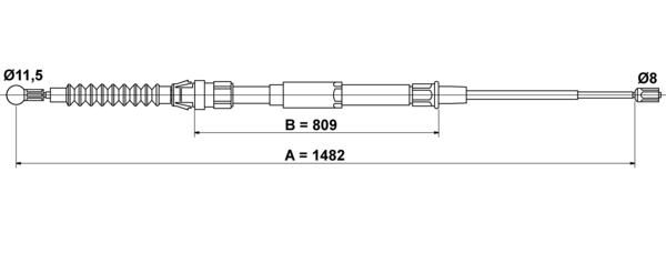 ATE Håndbremsekabel 24372734052 for VAG