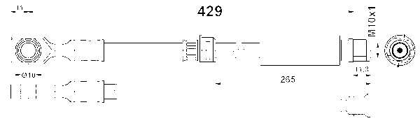 ATE Bremseslange 24524104293 for VAUXHALL