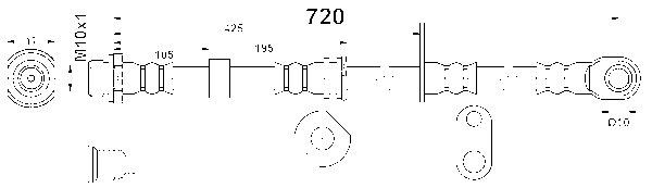 ATE Bremseslange 24524107213 for MITSUBISHI