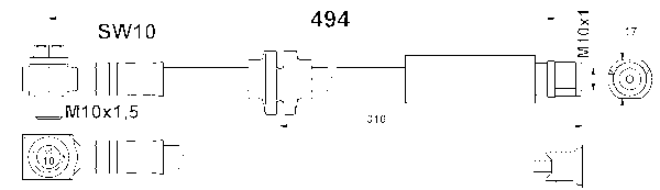 ATE Bremseslange 24517604943 for VAUXHALL SAAB CHEVROLET