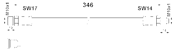 ATE Bremseslange 24510103463 for MERCEDES-BENZ