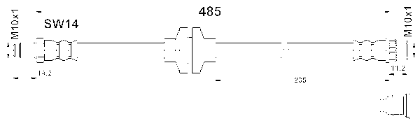 ATE Bremseslange 24511104853 for RENAULT