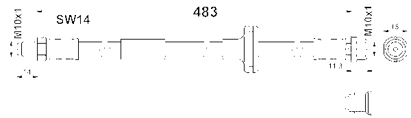 ATE Bremseslange 24511304833 for MERCEDES-BENZ