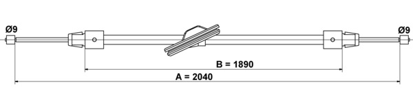 ATE Håndbremsekabel 24372704842 for MERCEDES-BENZ