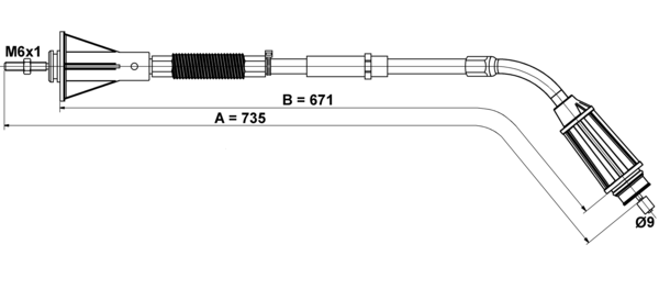 ATE Håndbremsekabel 24372713192 for VOLVO