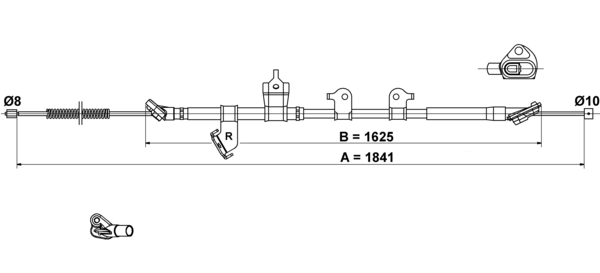 ATE Håndbremsekabel 24372719652 for TOYOTA