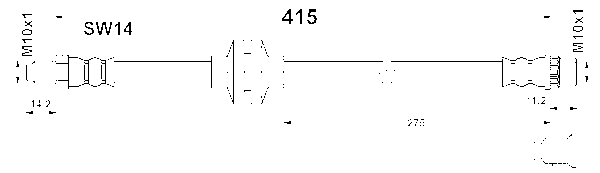 ATE Bremseslange 24511104153 for DACIA RENAULT