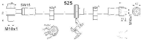 ATE Bremseslange 24514305353 for MERCEDES-BENZ