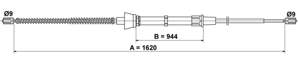 ATE Håndbremsekabel 24372725112 for SKODA