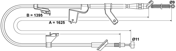 ATE Håndbremsekabel 24372720052 for SUZUKI