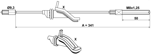ATE Håndbremsekabel 24372706782 for FORD
