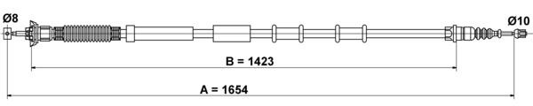 ATE Håndbremsekabel 24372705792 for FIAT