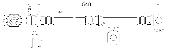 ATE Bremseslange 24528605403 for MITSUBISHI