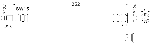 ATE Bremseslange 24512402523 for FORD