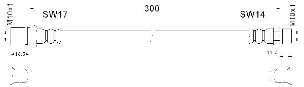ATE Bremseslange 24522503003 for PORSCHE