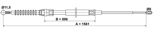 ATE Håndbremsekabel 24372701962 for VAG