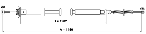ATE Håndbremsekabel 24372706712 for FORD FIAT