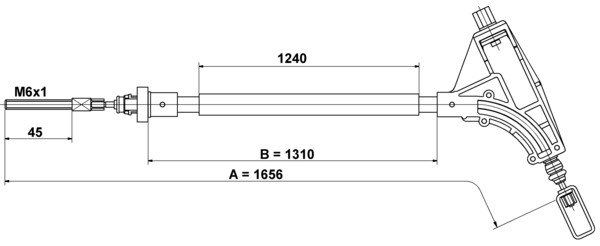 ATE Håndbremsekabel 24372708522 for PEUGEOT
