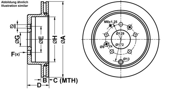 ATE Bremseskive 24.0118-0148.1 ventileret 286mm 18mm for MAZDA