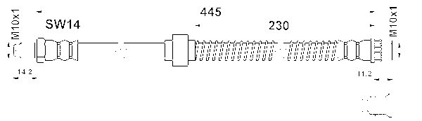 ATE Bremseslange 24511104463 for PEUGEOT