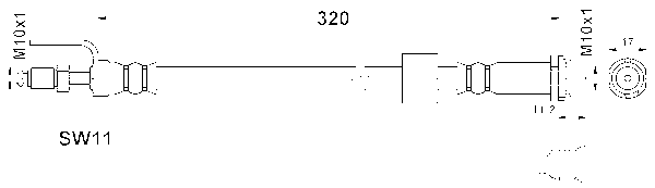 ATE Bremseslange 24514103203 for FORD
