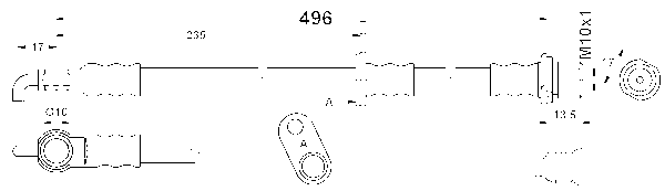 ATE Bremseslange 24529504963 for PEUGEOT TOYOTA
