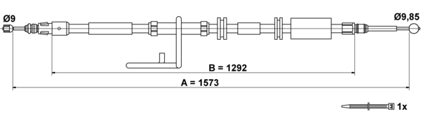ATE Håndbremsekabel 24372733022 for LAND ROVER
