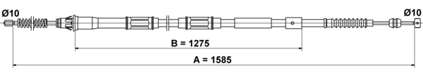 ATE Håndbremsekabel 24372719352 for TOYOTA